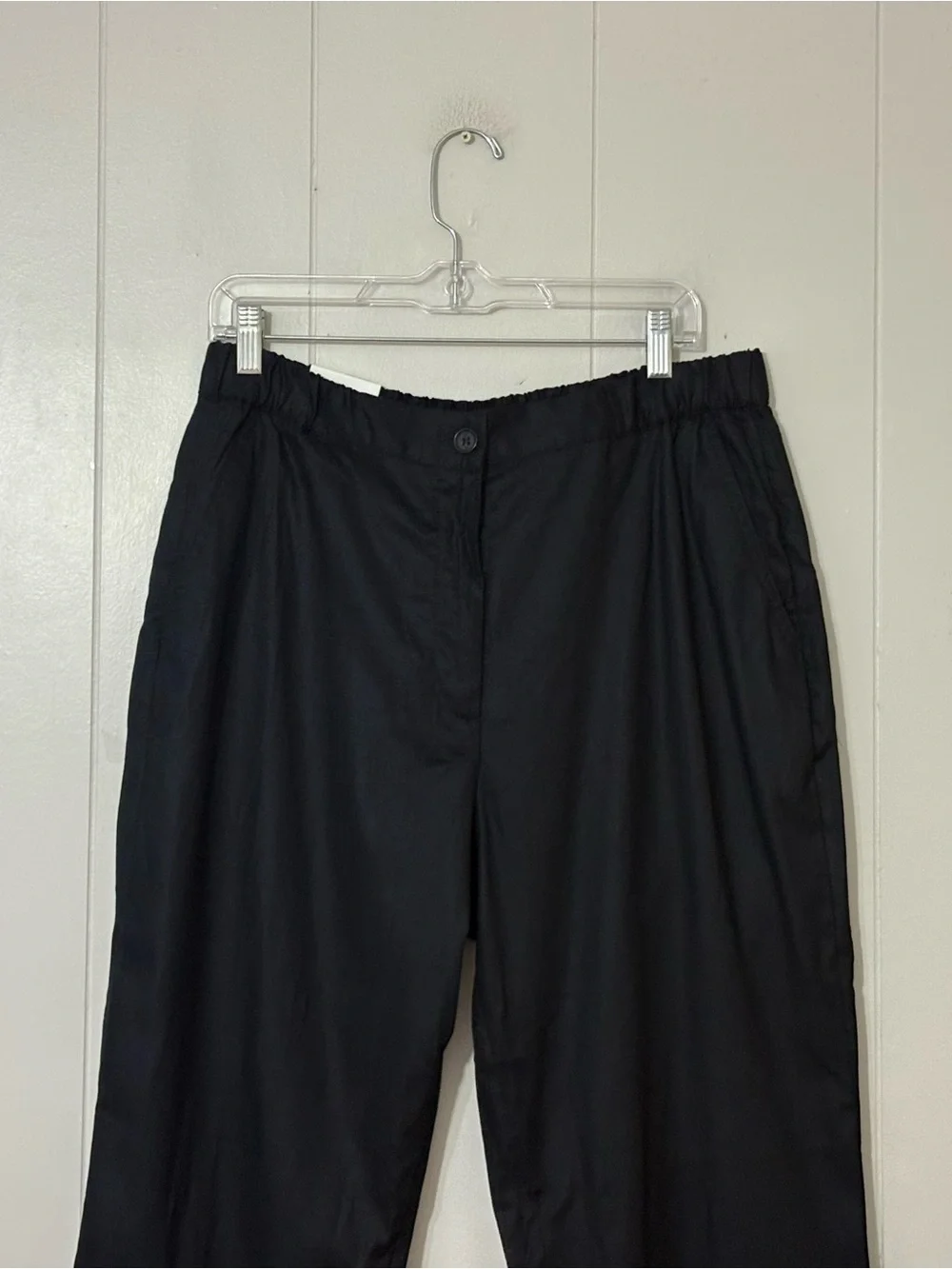 Banana Republic Linen Blend High Rise Tapered Ankle Pants Black Women’s Large NW
